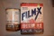 2 Gallon Film-X Motor Oil Tin, Apex Grease Can