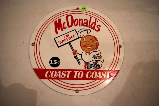 Steel McDonalds Coast To Coast Sign, 12''