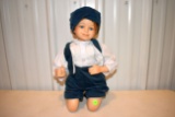 Porcelain Kneeling Boy Doll, No Box