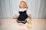 Porcelain Girl Doll Kissing, No Box