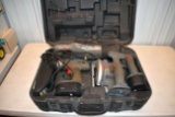 Superior Cordless Tool Set, Circle Saw, Drill, Reciporcating Saw, Light, 2 Batteries, Charger, 18 Vo