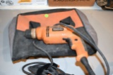 Ridgid 3/8 Corded Electric Drill, With Work Bag, Works