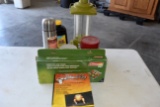 Coleman Kabob Set, Thermoses, Sportmen Lanterns, Juiced-Up Chicken Holder, Tiki Torch Fluid