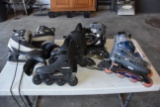 3 Sets of Roller Blades, size 9 and a Set of Ice Skates size 12