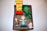 Charlie Brown Figurines, The Green Giant Figurine And Plastic Figurine