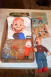 Howdy Doody Glasses, Books, Dolls, And Apron