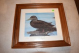 LeMaster Artist Proof 1981 Duck Print In Frame, 16'' Wide By 15'' Tall