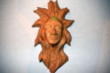 Hand Carved Wooden Native American Man