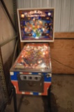 1979 Harlem Globe Trotters On Tour Electric Pinball Machine, Made By Bally, Lights Up, Ball Is Insid