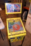 25 Cent Gumball Machine, Made By OK Manufacturing, SN:15633, Does Work, Does Have Key, On Stand, 54'