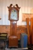 Walnut Grandfather Clock, Has Weights, Heavy Carvings, Pillars On Top And Side, Pick Up Only, STSASA