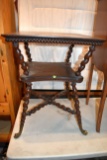 Walnut Parlour Table, Lions Heads Feet, Heavy Carved Legs, 23.5'' x 23.5'',  Pickup Only Auction Com