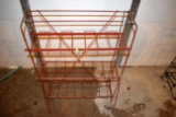 Red Metal Battery Rack,  Pickup Only Auction Company will not pack/ship this item, however if you wa