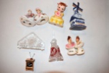 Dwelft Windmill, Dancing Girls Esko, Girl With Flowers, Cut Glass Bell, Cut Glass Napkin Holder