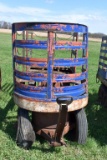 10'x42'' Pull Type Baggage Cart With Sides, Poor Floor, Rubber Tired