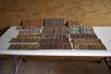 (18) Assortment Of 1920s License Plates