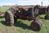 Farmall F-20 Tractor, 6 Cylinder Motor, Electric Start, Belt Pully, PTO, Non Running, Narrow Front,