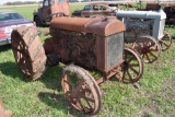 Fordson Tractor, Motor Is Stuck, Gas, Steel Wheeled, Belt Pully, Deering Cast Iron Seat, Good Tin, W