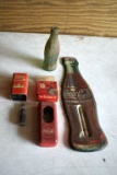 Coca Cola Thermometer 16.5'' Tall, Coca Cola Bottle, Coca Cola Bottle Opener With Original Box, Smal