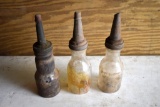 (3) Glass Oil Bottles