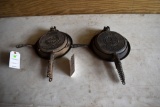 (2) Griswold Cast Iron Waffle Makers