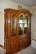 China Hutch, Glass Doors, 2 Piece, Glass Shelves, 74''x84''x20'', Matches Dining Room Table