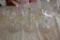 (3) Clear Cut Glass Candlestick Holders With Prisms