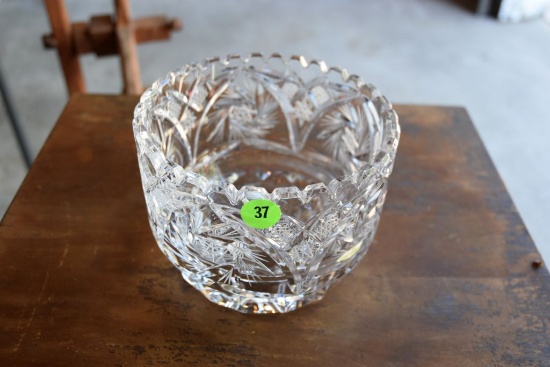 Leaded Crystal Cut Glass Bowl