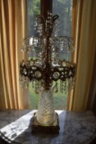 Cut Glass Lamp With Prisms