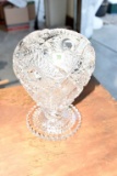 Leaded Crystal Cut Glass Vase
