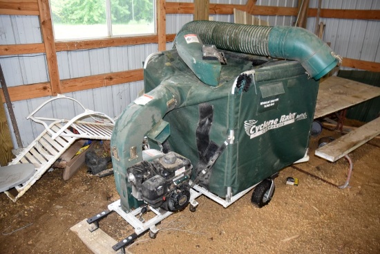 Jet Path Cyclone Rake Commander Yard Vac, Semi Mounted Trailing System, B&S Vangaurd 6.5HP Motor, Mo