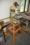 Delta Shop Master Bench Top Band Saw, With Working Light And Wooden Stand, Works, PICK UP ONLY,SEE D