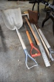 Scoop Shovel, T Square, Axe, Shovels