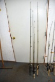 (4) Ugly Stick Rods With Assortment Of Reels