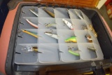 Tackle Box With Assortment Of Tackle, Large Assortment Of Crank Baits, Dare Devils, Weights, Leaders