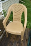 2 Plastic Patio Chairs, PICK UP ONLY,SEE DATES/TIMES ABOVE IN NOTES, NO SHIPPING AVAILABLE FOR THIS