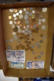 Assortment Of Foreign Money, Mostly Mexico And Canadian
