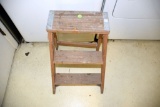 Wooden 2 Step Ladder , PICK UP ONLY,SEE DATES/TIMES ABOVE IN NOTES, NO SHIPPING AVAILABLE FOR THIS I