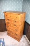Tall Boy Dresser With 5 Drawer, PICK UP ONLY,SEE DATES/TIMES ABOVE IN NOTES, NO SHIPPING AVAILABLE F