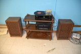 Stereo, Stand, And 2 Speakers, PICK UP ONLY, SEE DATES/TIMES N NOTES ABOVE, NO SHIPPING AVAILABLE