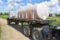 1988 Wisconsin 30’ Flat Bed Semi Trailer, Single Axle With 1,650 Vertical Poly Tank, 2-250 Gallon Po