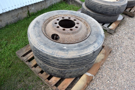 (2) 24.5 Tires With Rims