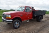 1992 Ford F350 XLT 4x4 Flat Bed Pick Up, 7.3L Non Turbo Diesel, 110,935 Miles Showing, Auto, Ag Hitc