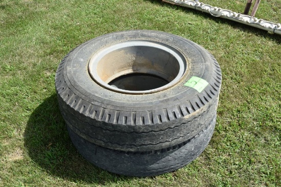10.00-20 Tires With Rims, 2 Total