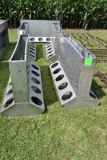 5 - 10 Hole Stainless Livestock Feeders