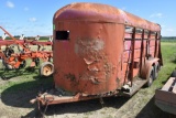 1981 Show Me 16’ Tandem Axle Livestock Trailer, Bumper Hitch, Very Rough, No Title