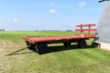 8'x16' Flatbed hay rack with Linsay running gear