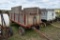 6'x12' Wooden Barge Box On Minnesota Running Gear, Hoist