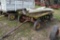 6'x12' Wooden Flatbed Wagon On New Holland Running Gear, Hoist, Poor Wood Bed