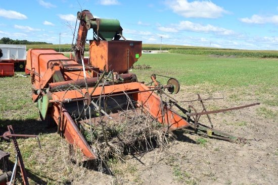 Case Model A Pull Type Combine, 6' Head, Missing Parts, Has Sat Outside